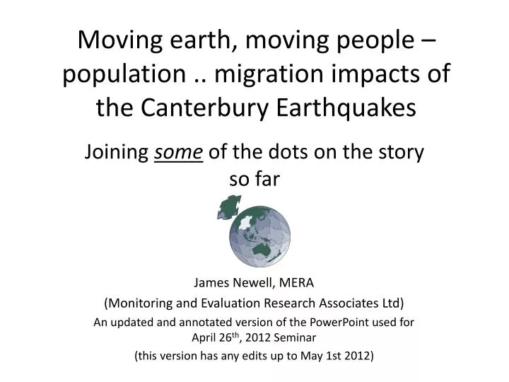 moving earth moving people population migration impacts of the canterbury earthquakes