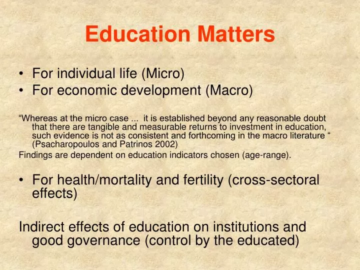 education matters