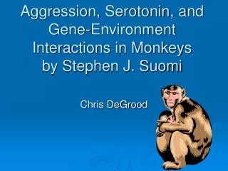 Aggression, Serotonin, and Gene-Environment Interactions in Monkeys by Stephen J. Suomi