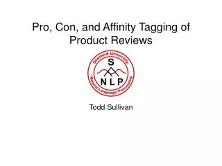 Pro, Con, and Affinity Tagging of Product Reviews