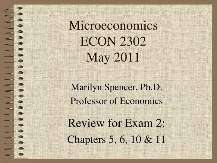 microeconomics econ 2302 may 2011