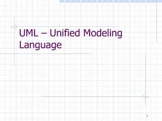 uml unified modeling language