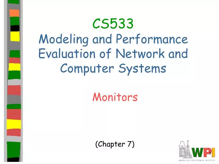 cs533 modeling and performance evaluation of network and computer systems