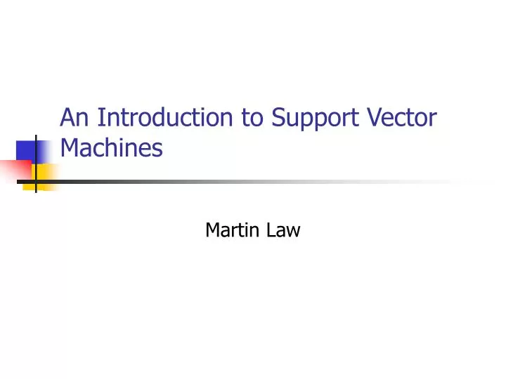 an introduction to support vector machines