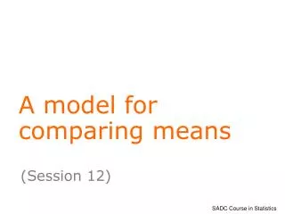 A model for comparing means
