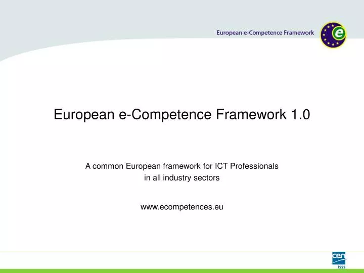 european e competence framework 1 0
