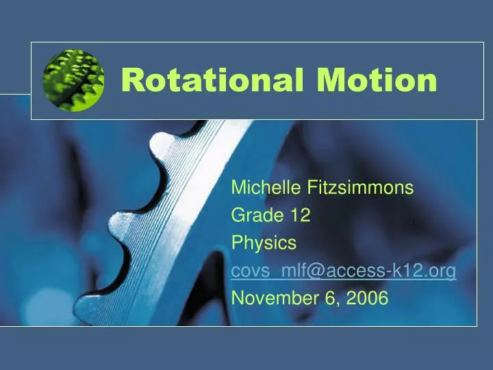 rotational motion