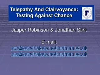 Telepathy And Clairvoyance: Testing Against Chance