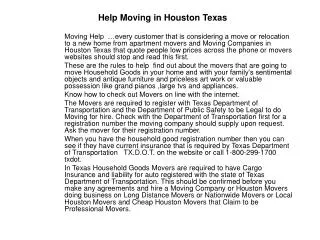 Houston Movers