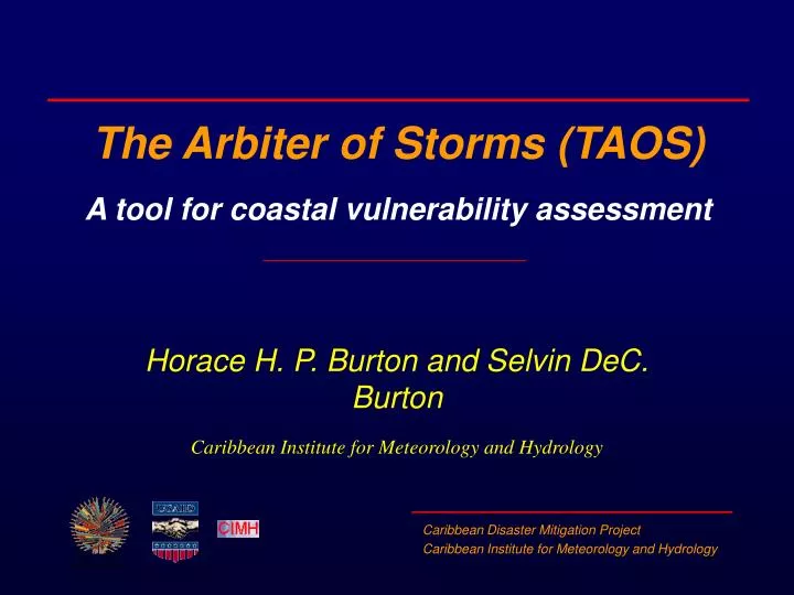 the arbiter of storms taos a tool for coastal vulnerability assessment