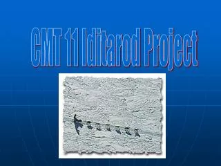 CMT 11 Iditarod Project