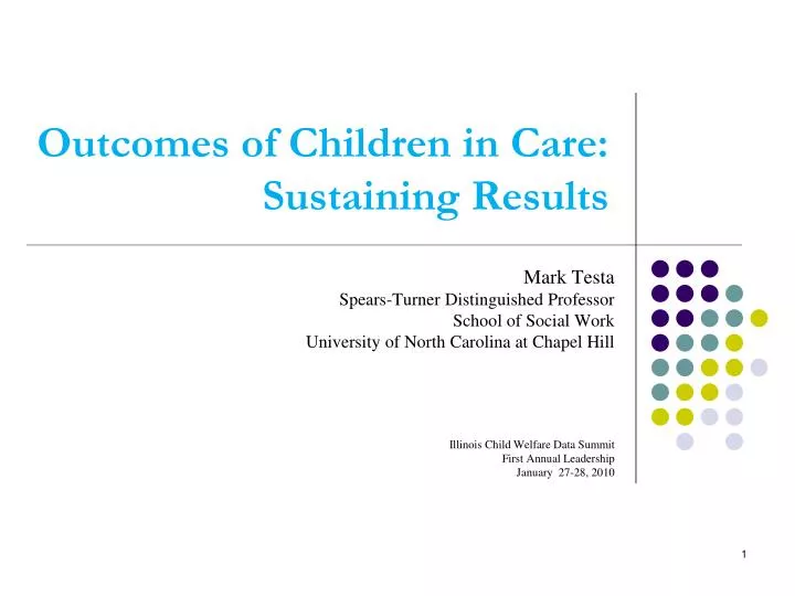 outcomes of children in care sustaining results