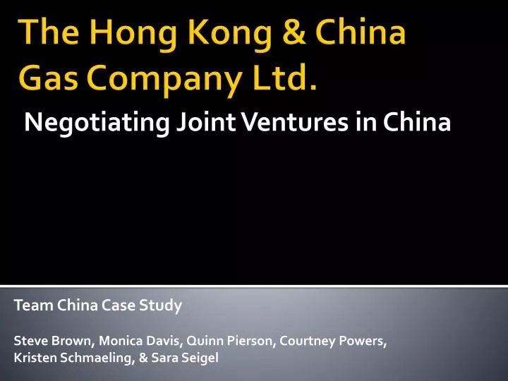 negotiating joint ventures in china