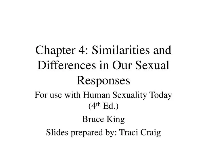 chapter 4 similarities and differences in our sexual responses