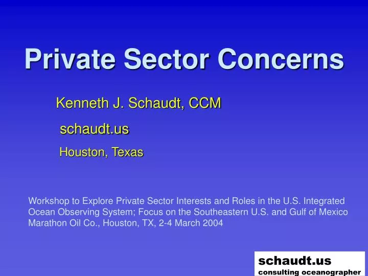 private sector concerns