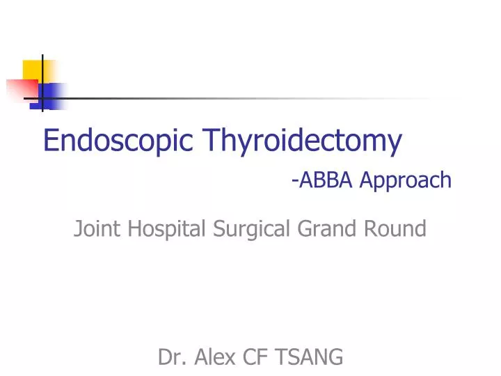 endoscopic thyroidectomy abba approach