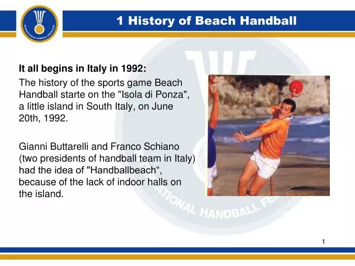 1 history of beach handball