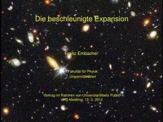 die beschleunigte expansion