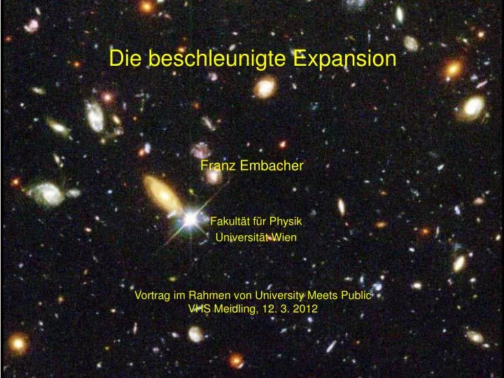 die beschleunigte expansion