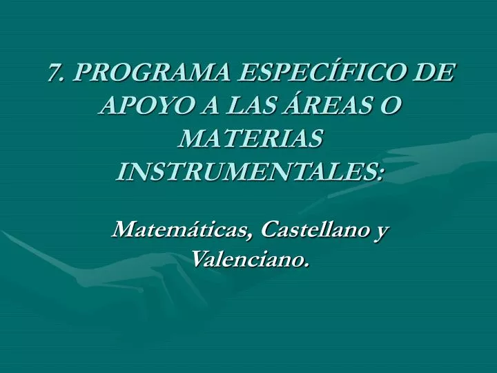 7 programa espec fico de apoyo a las reas o materias instrumentales