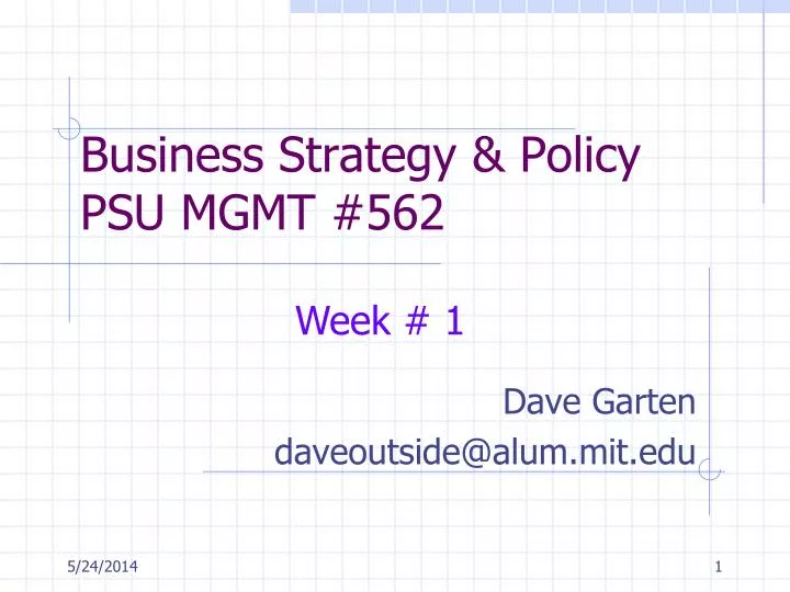 business strategy policy psu mgmt 562