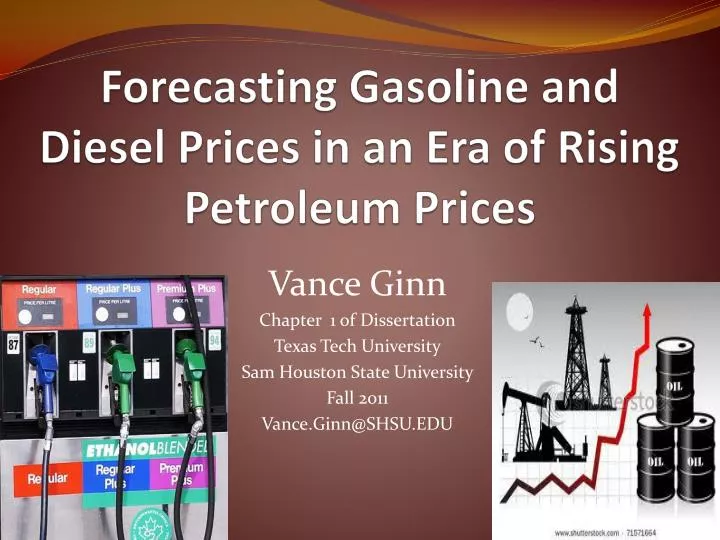 forecasting gasoline and diesel prices in an era of rising petroleum prices