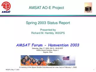 AMSAT AO-E Project