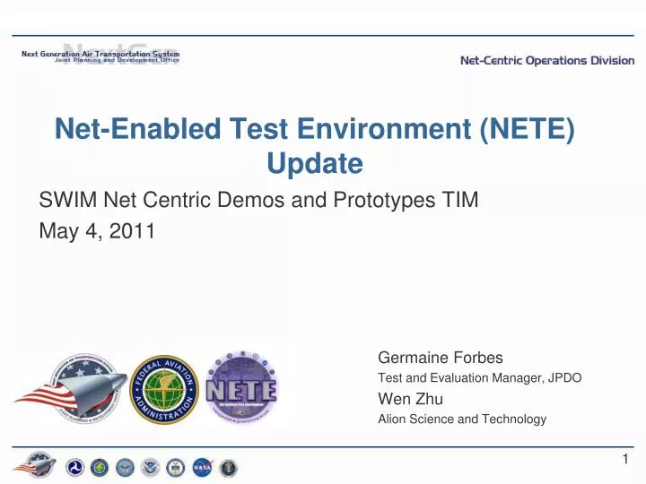 net enabled test environment nete update