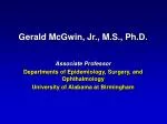 Gerald McGwin, Jr., M.S., Ph.D. - slide 1
