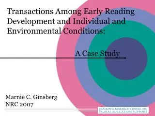 Transactions Among Early Reading Development and Individual and Environmental Conditions:
