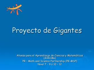 proyecto de gigantes