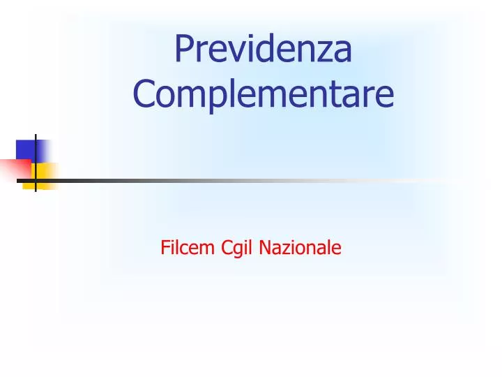 previdenza complementare