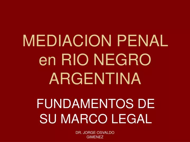 mediacion penal en rio negro argentina