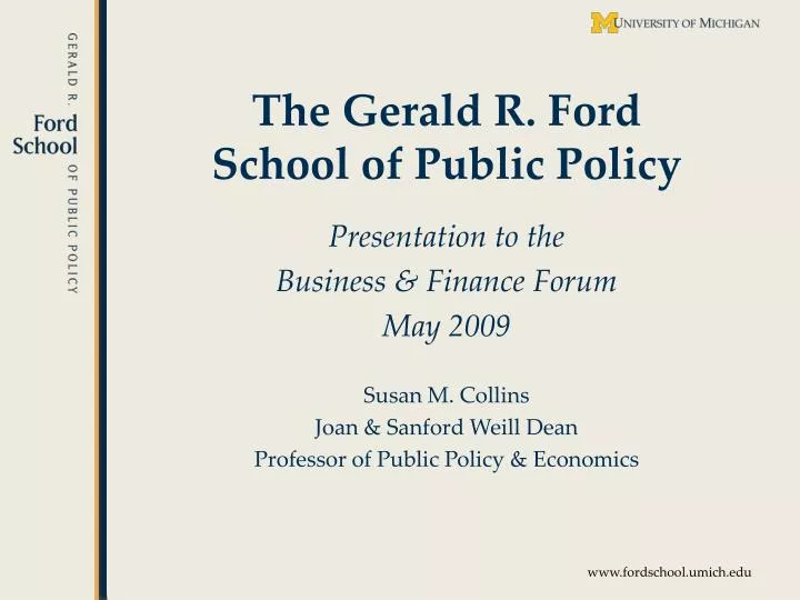 the gerald r ford school of public policy