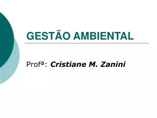 gest o ambiental