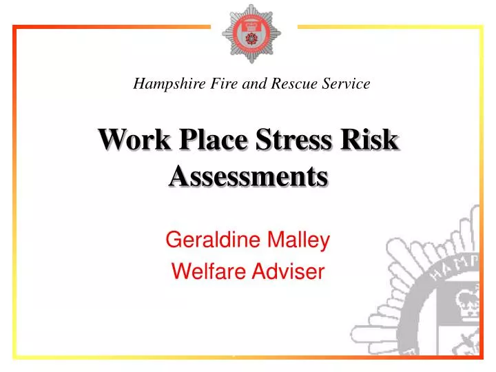 work place stress risk assessments