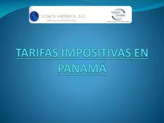 TARIFAS IMPOSITIVAS EN PANAMÁ