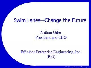 Swim Lanes—Change the Future