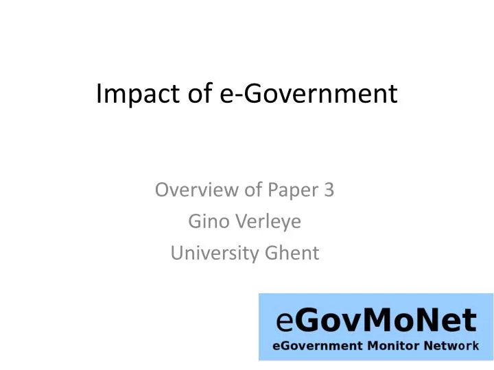 impact of e government