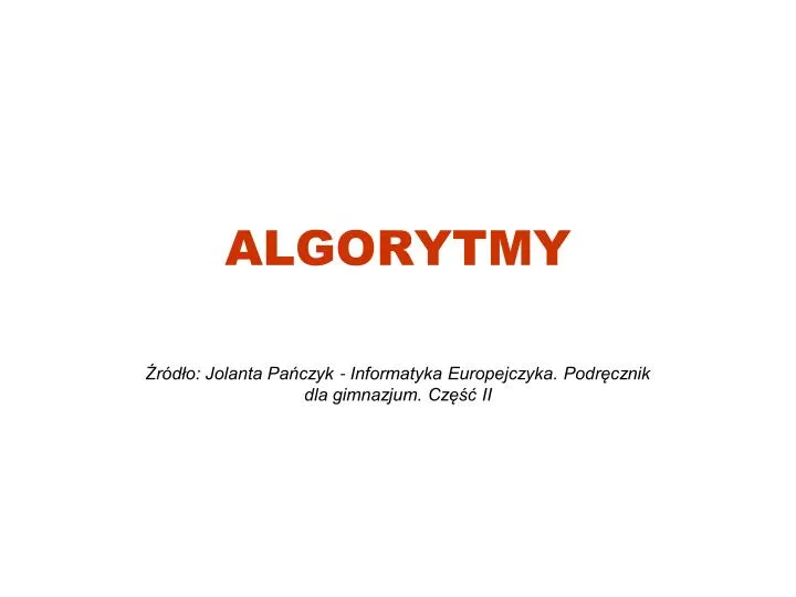 algorytmy