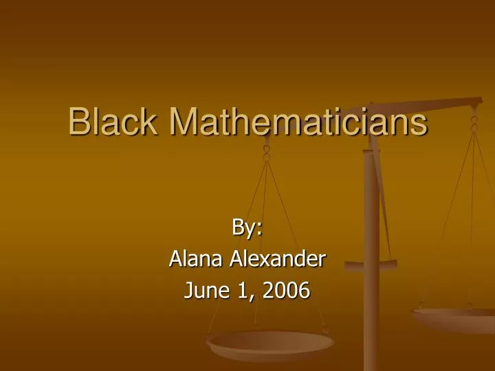black mathematicians