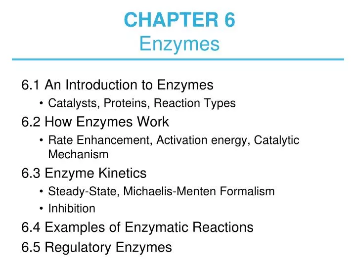 Ppt Chapter 6 Enzymes Powerpoint Presentation Free Download Id815181