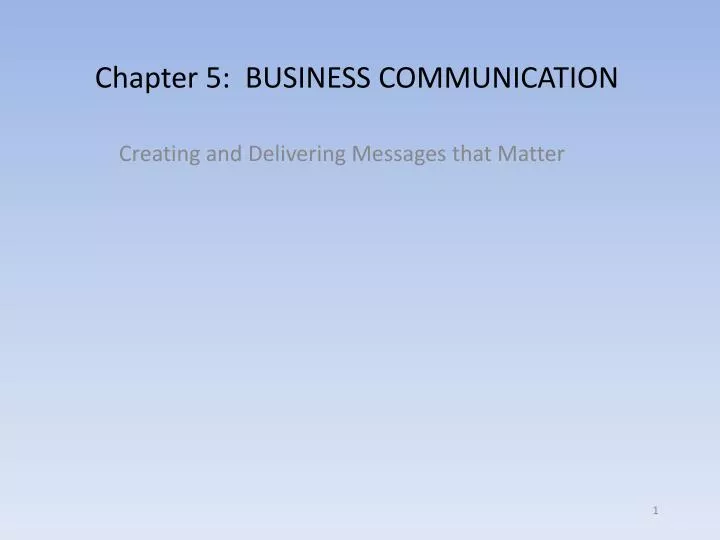 chapter 5 business communication