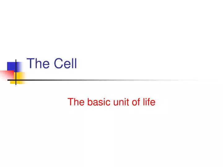 the cell