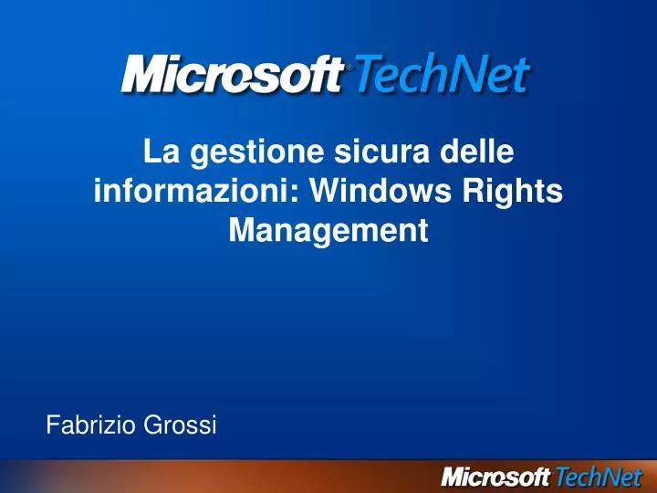 la gestione sicura delle informazioni windows rights management