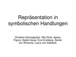 repr sentation in symbolischen handlungen
