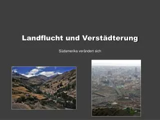 landflucht und verst dterung