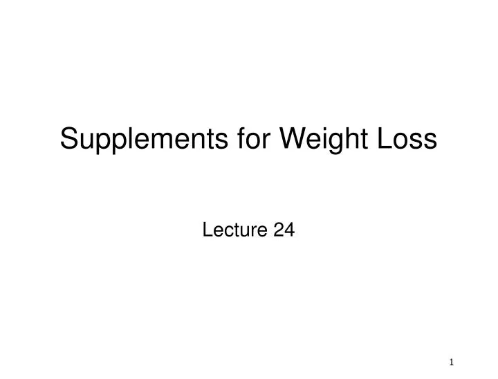 supplements for weight loss