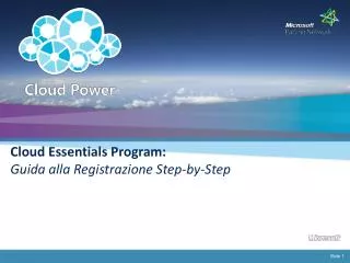 Cloud Essentials Program: Guida alla Registrazione Step-by-Step