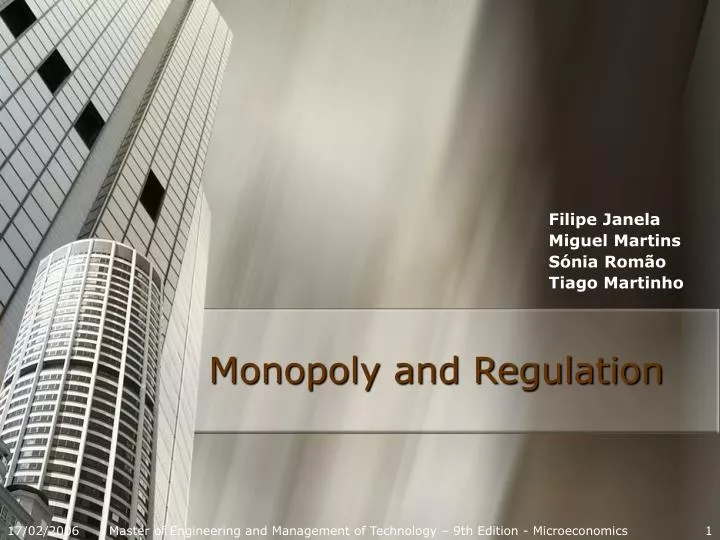 monopoly and regulation